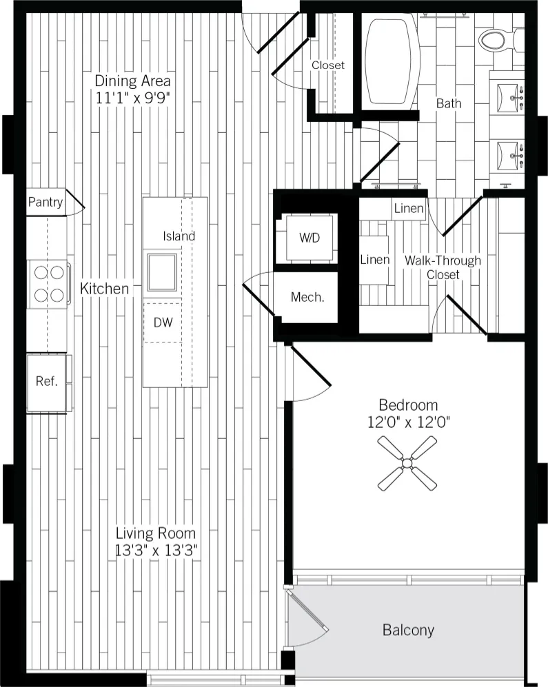 Ardan West Village Rise apartments Dallas Floor plan 8