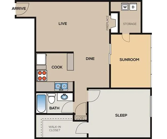 Arden Westchase Rise apartments Houston Floor plan 6