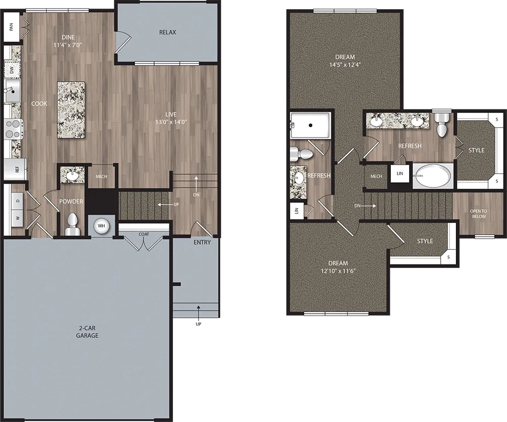 Artisan Village Rise apartments Dallas Floor plan 14