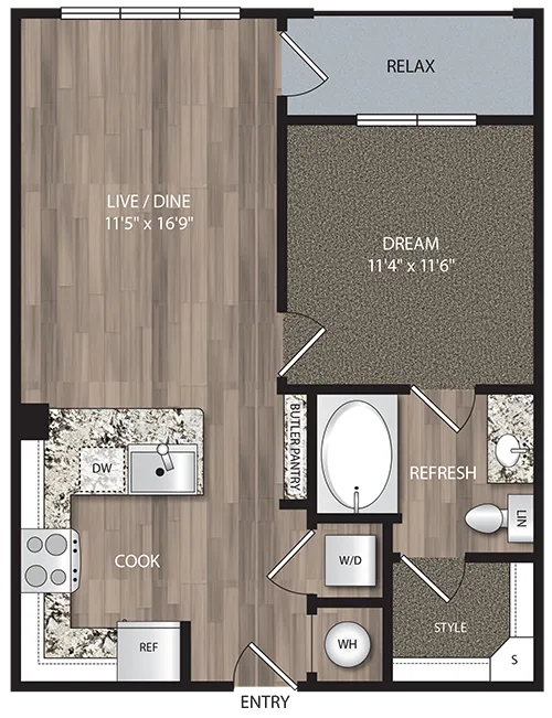 Artisan Village Rise apartments Dallas Floor plan 2