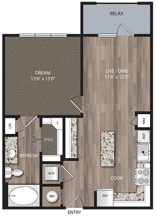Artisan Village Rise apartments Dallas Floor plan 4