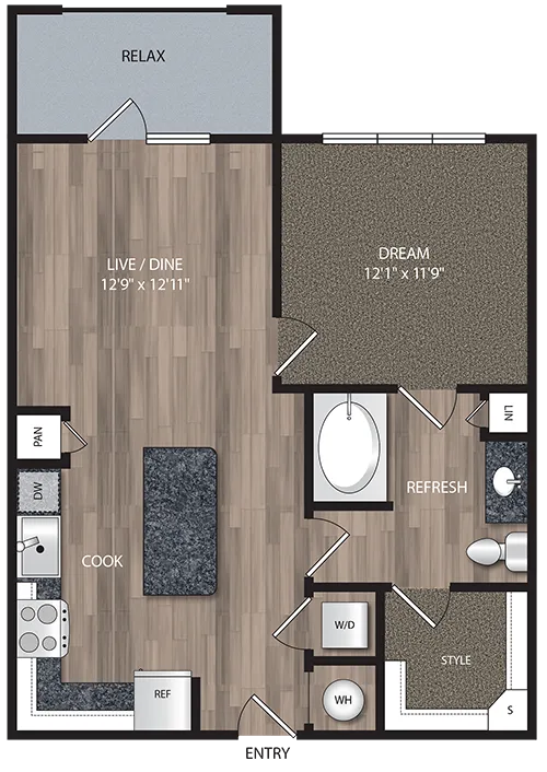 Artisan Village Rise apartments Dallas Floor plan 5