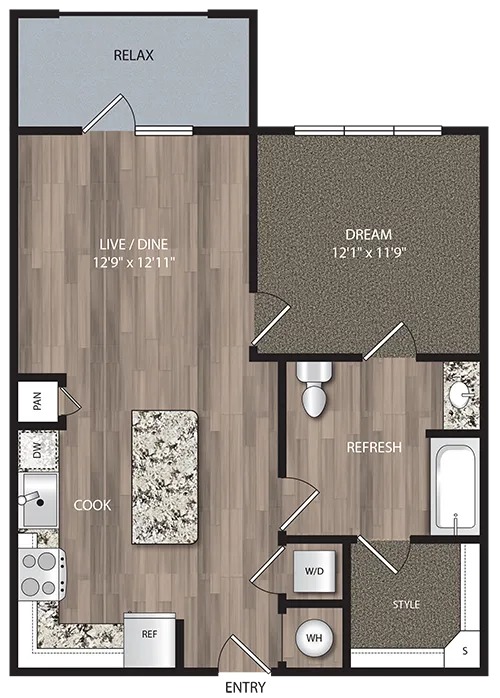 Artisan Village Rise apartments Dallas Floor plan 6