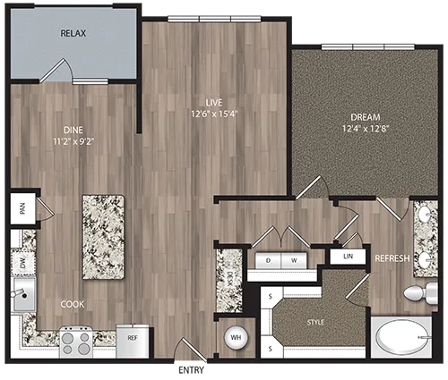 Artisan Village Rise apartments Dallas Floor plan 8
