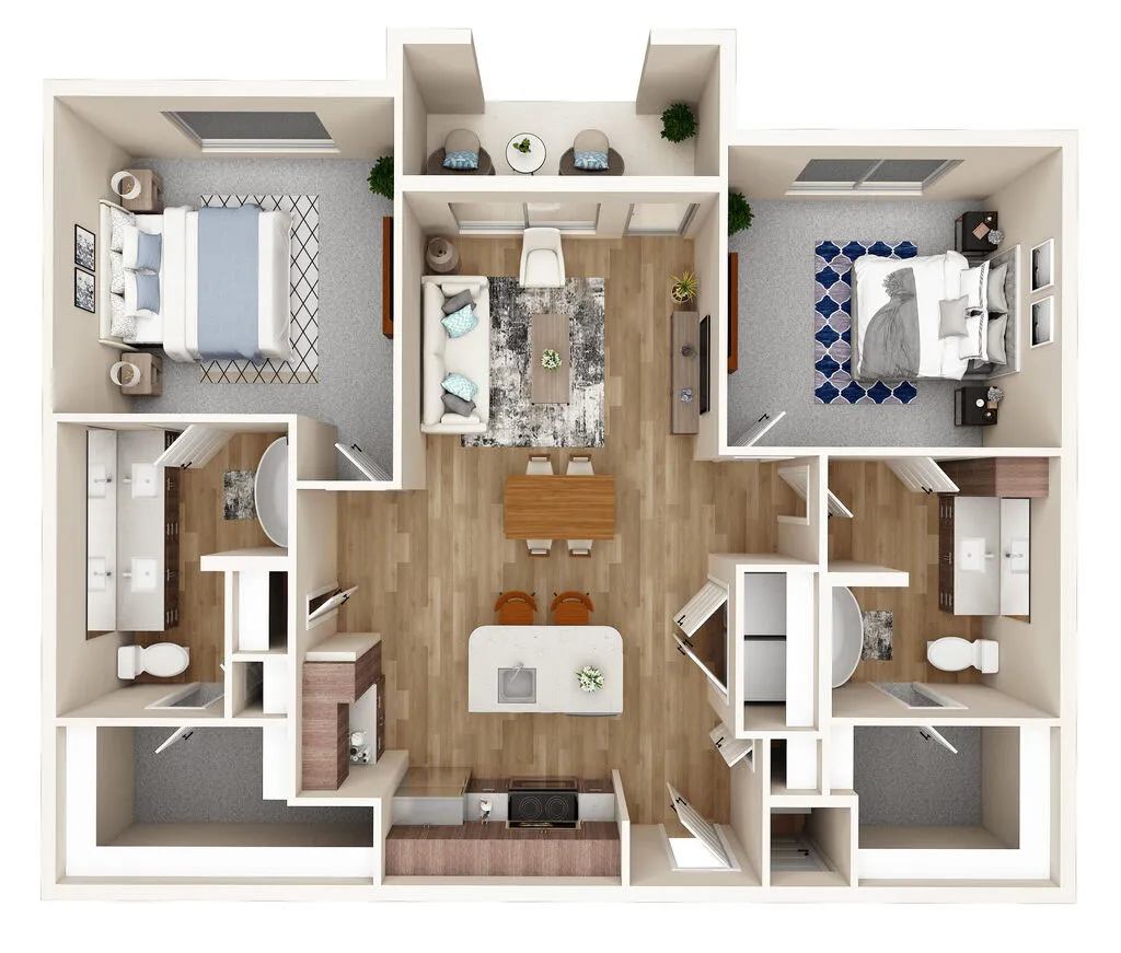 Ascend at 1385 Rise apartments Dallas Floor plan 3