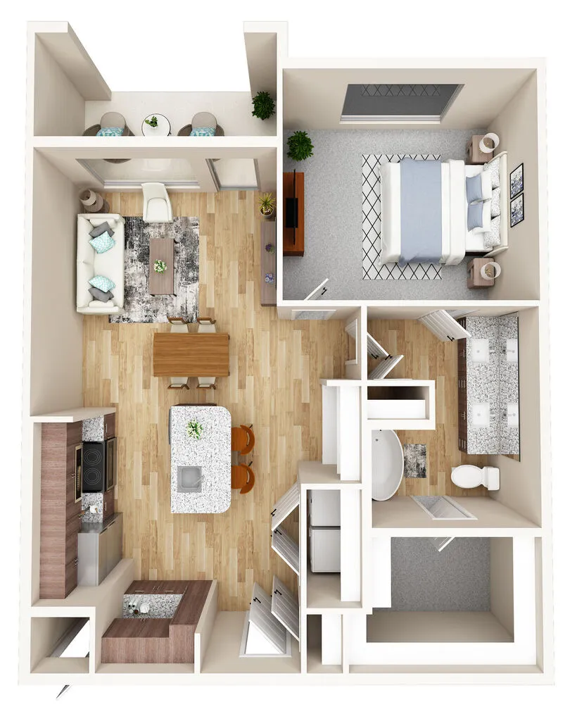 Ascend at McKinney North Rise apartments Dallas Floor plan 3