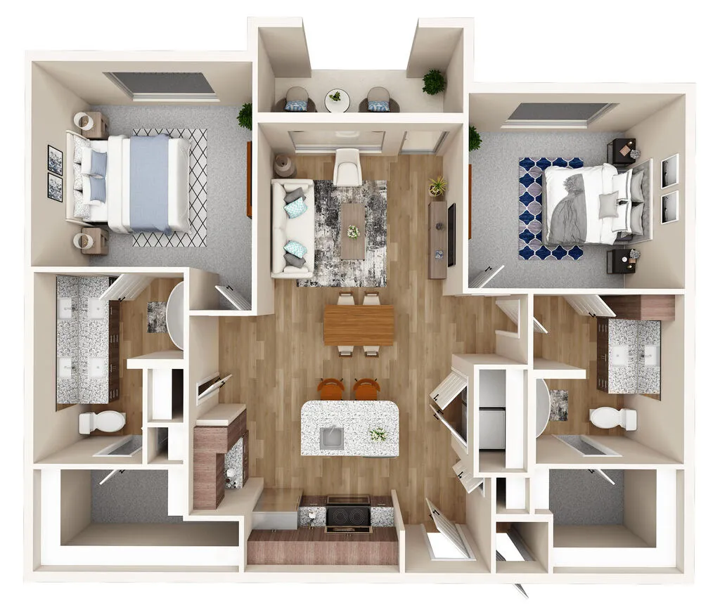Ascend at McKinney North Rise apartments Dallas Floor plan 7