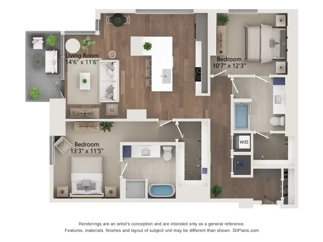 Aster Rise apartments Dallas Floor plan 11