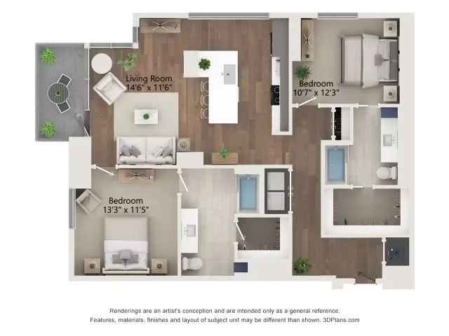 Aster Rise apartments Dallas Floor plan 8