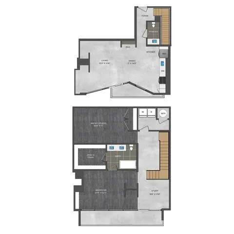 Atelier Rise apartments Dallas Floor plan 20