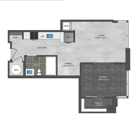 Atelier Rise apartments Dallas Floor plan 3