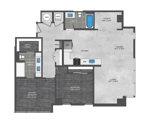Atelier Rise apartments Dallas Floor plan 34