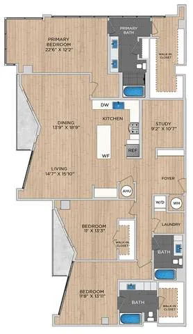 Atelier Rise apartments Dallas Floor plan 44