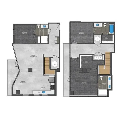 Atelier Rise apartments Dallas Floor plan 45