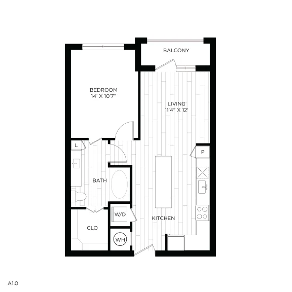 Aura 3Twenty Rise apartments Dallas Floor plan 1