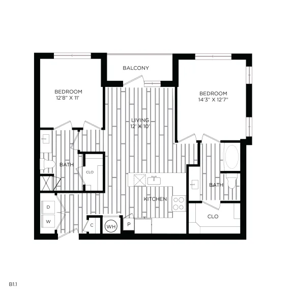 Aura 3Twenty Rise apartments Dallas Floor plan 10