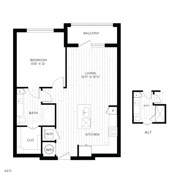 Aura 3Twenty Rise apartments Dallas Floor plan 2