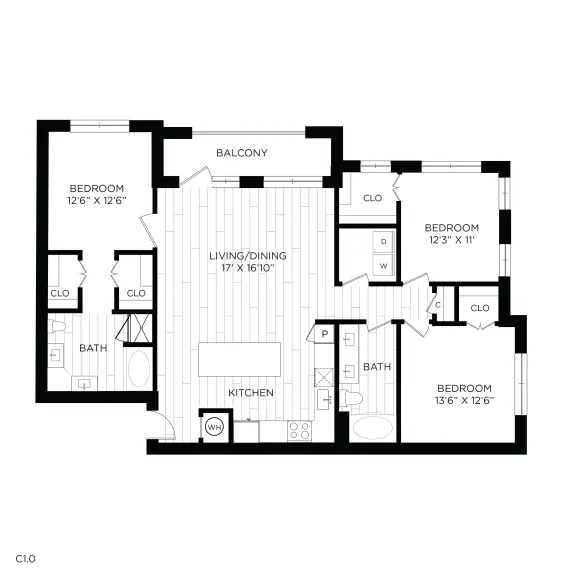 Aura 3Twenty Rise apartments Dallas Floor plan 26