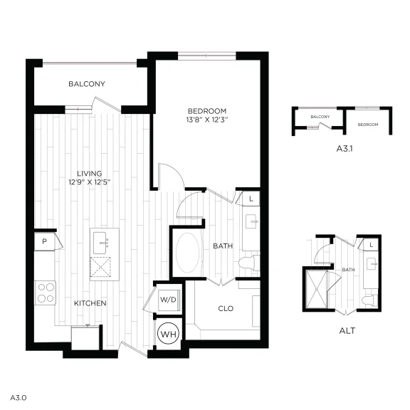 Aura 3Twenty Rise apartments Dallas Floor plan 3