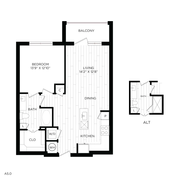 Aura 3Twenty Rise apartments Dallas Floor plan 8