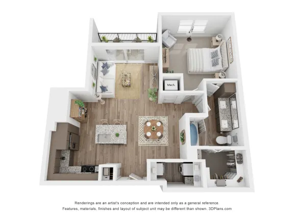 Aurora Watson Branch Rise apartments Dallas Floor plan 8