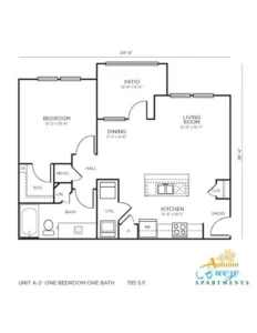 Autumn Breeze Rise apartments Dallas Floor plan 3