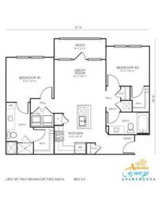 Autumn Breeze Rise apartments Dallas Floor plan 5