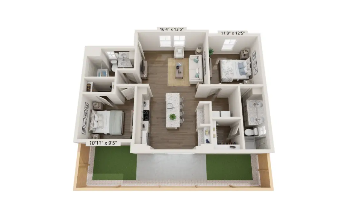 Avendale at the Colony Rise Apartment Floorplan 3-svg