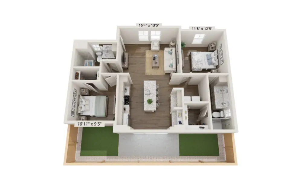 Avendale at the Colony Rise Apartment Floorplan 4-svg