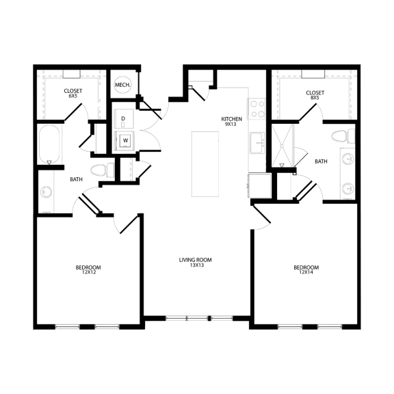 Axis Grand Crossing Rise apartments Dallas Floor plan 13