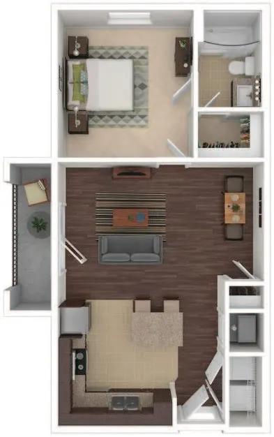 Azora Ranch Rise apartments Dallas Floor plan 1