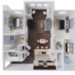 Azora Ranch Rise apartments Dallas Floor plan 6