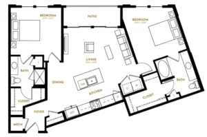 Berkshire Pullman Rise apartments Dallas Floor plan 19