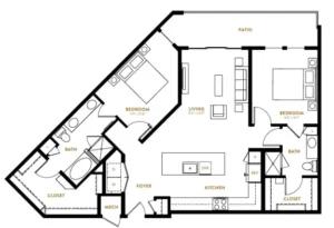 Berkshire Pullman Rise apartments Dallas Floor plan 21