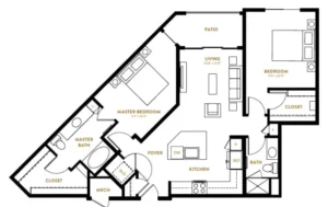 Berkshire Pullman Rise apartments Dallas Floor plan 22
