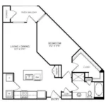 Bevan Rise apartments Dallas Floor plan 1