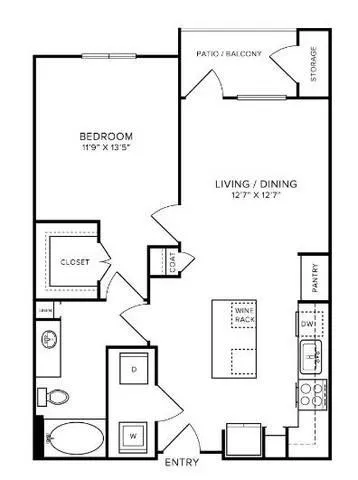 Bevan Rise apartments Dallas Floor plan 4