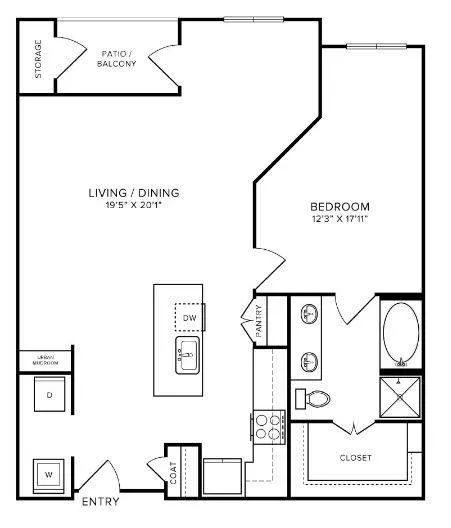 Bevan Rise apartments Dallas Floor plan 5