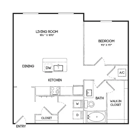 Birchway Hudson Oaks Rise apartments Dallas Floor plan 3