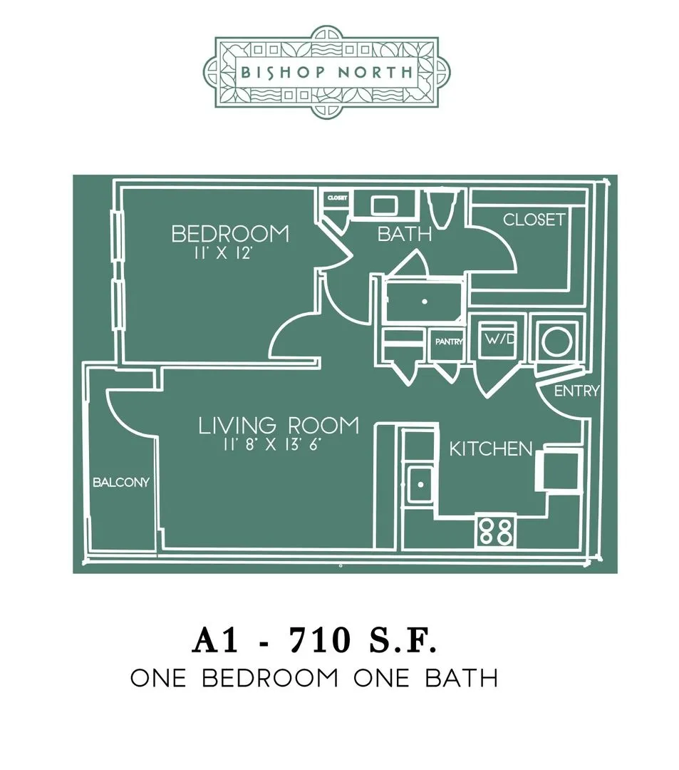 Bishop North Rise apartments Dallas Floor plan 3