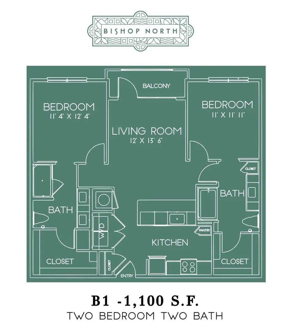 Bishop North Rise apartments Dallas Floor plan 9