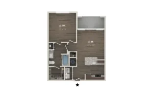 Brea Frisco Rise apartments Dallas Floor plan 1
