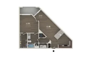 Brea Frisco Rise apartments Dallas Floor plan 2