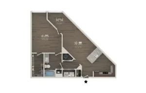 Brea Frisco Rise apartments Dallas Floor plan 4