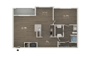 Brea Frisco Rise apartments Dallas Floor plan 5