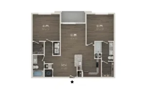 Brea Frisco Rise apartments Dallas Floor plan 6