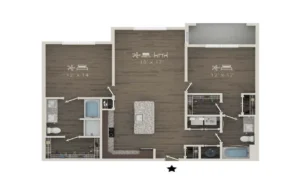 Brea Frisco Rise apartments Dallas Floor plan 8