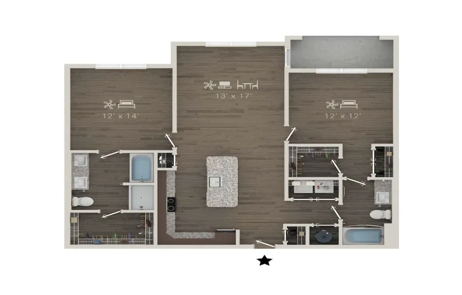 Brea Frisco Rise apartments Dallas Floor plan 8