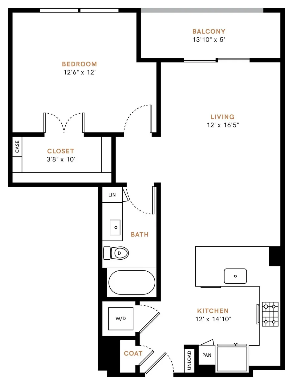 Carlisle and Vine Rise apartments Dallas Floor plan 8