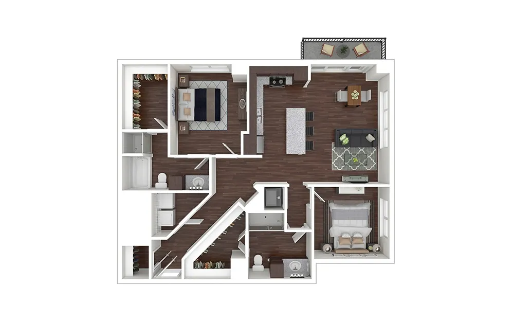 Cortland M-Line Rise apartments Dallas Floor plan 26